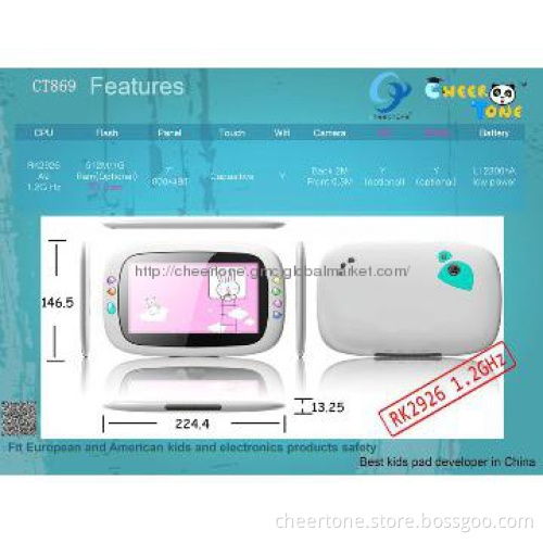 7 inch kids android tablet with camera